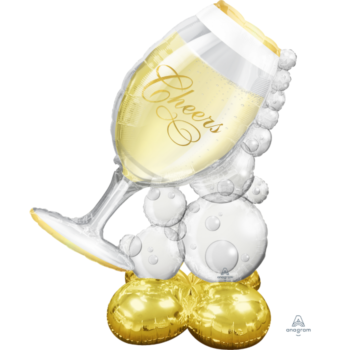 Anagram- Airloonz Bubbly wine Glasses 51"-P75 -181329