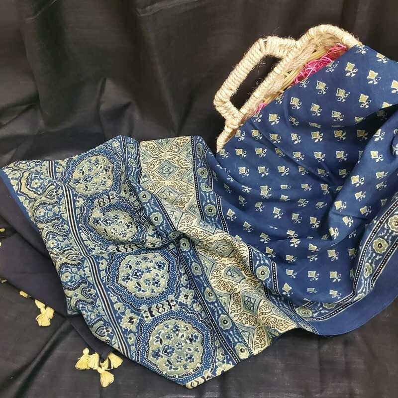 Mul Cotton Ajrakh Dupatta #3