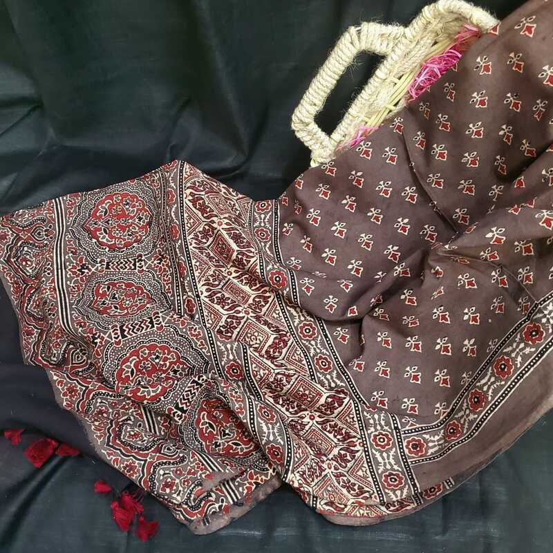 Mul Cotton Ajrakh Dupatta #4