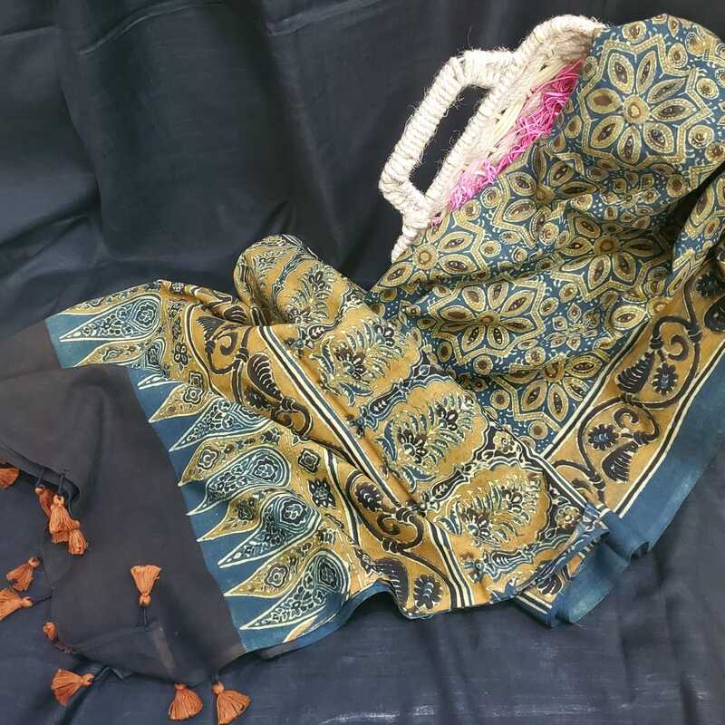 Mul Cotton Ajrakh Dupatta #5