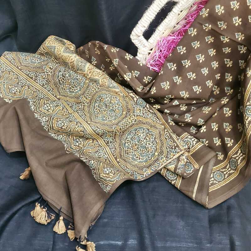 Mul Cotton Ajrakh Dupatta #6