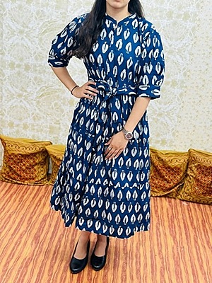 Ajrakh Printed Dress Catalogue 1 - Indigo - 1 Ajrakh Printed Dress Catalogue 1 - Indigo - 1