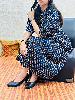 Ajrakh Printed Dress Catalogue 1 - NavyBlue - 2 Ajrakh Printed Dress Catalogue 1 - NavyBlue - 2