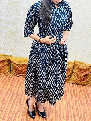 Ajrakh Printed Dress Catalogue 1 - NavyBlue - 3 Ajrakh Printed Dress Catalogue 1 - NavyBlue - 3