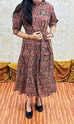 Ajrakh Printed Dress Catalogue 1 - Rust - 3 Ajrakh Printed Dress Catalogue 1 - Rust - 3