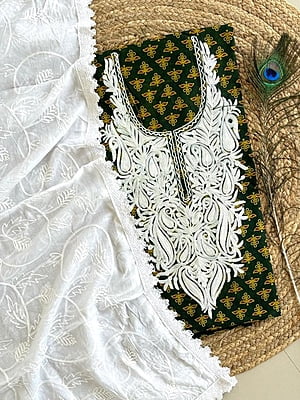 Ajrakh Printed Kashmiri Work Top-Dupatta Set Catalogue 1-EmeraldGreen-1 Ajrakh Printed Kashmiri Work Top-Dupatta Set Catalogue 1-EmeraldGreen-1