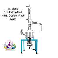 All glass Distillation Unit N.P.L. Design (Flask type)