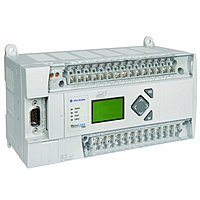 Side view of Allen-Bradley MicroLogix 1400 PLC 1766-L32BXB showing ports and mounting slots