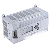 Allen-Bradley 1766-L32BXB MicroLogix 1400 PLC installed in panel for 24V DC machine control