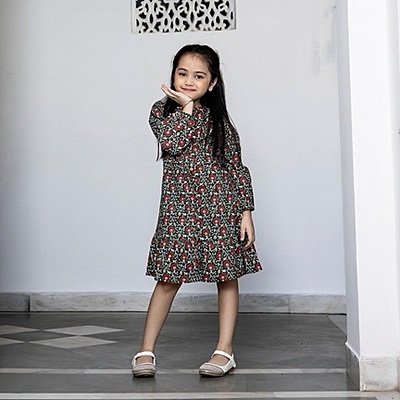 Alluring Mother Daughter Dress Combo Catalogue 4-Brown-2