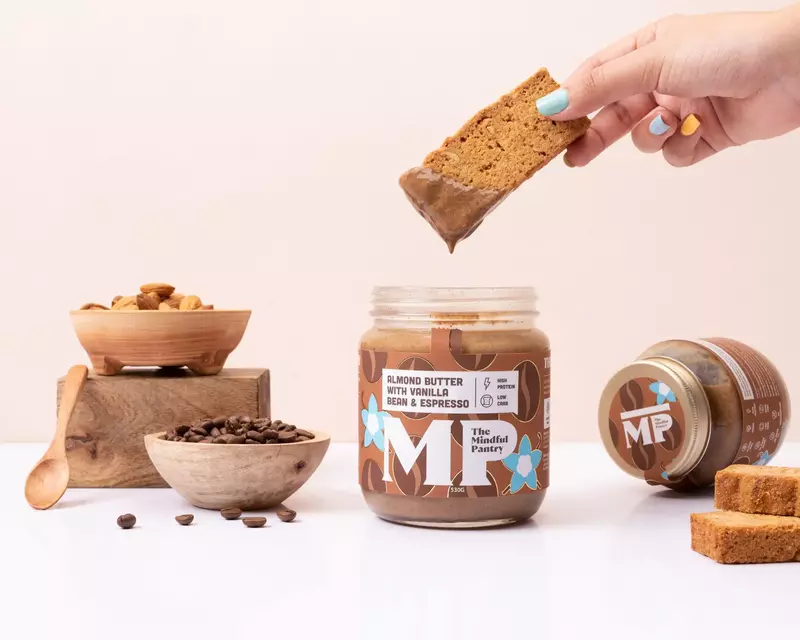 Almond Butter With Vanilla Bean & Espresso 275 Gms - The Mindful Pantry