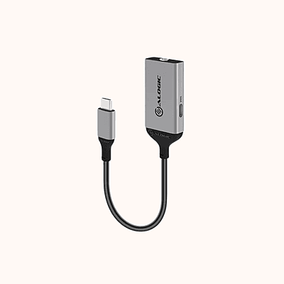 Alogic 10cm USB-C (Male) to 3.5mm Audio (Female) & USB-C (Female) Charging Combo Adapter - Ultra Series - ULC35APW-SGR