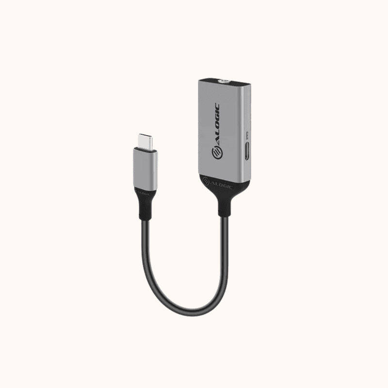 Alogic 10cm USB-C (Male) to 3.5mm Audio (Female) & USB-C (Female) Charging Combo Adapter - Ultra Series - ULC35APW-SGR