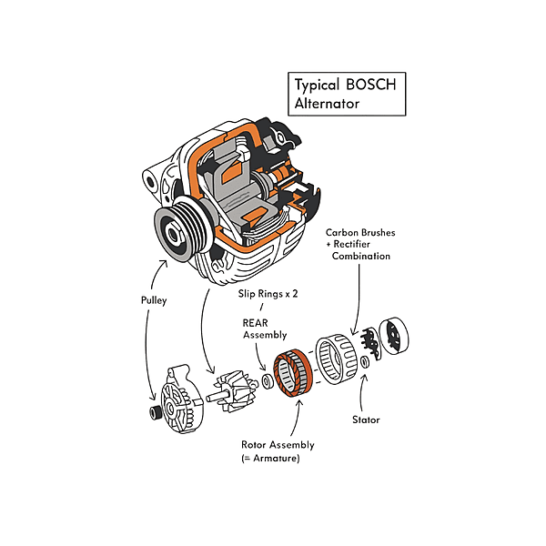 BOSCH – ALTERNATOR – TATA – LPO 8.5 (D) | F000BL0436