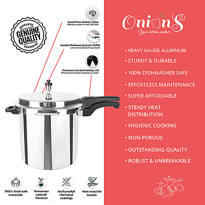 Made from superior quality virgin aluminium;Gas Stovetop Compatible silver