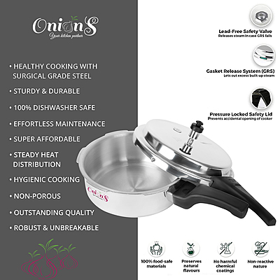 Onions Aluminium Pressure Pan Outer Lid