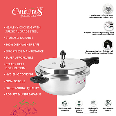 Onions Aluminium Pressure Pan Outer Lid