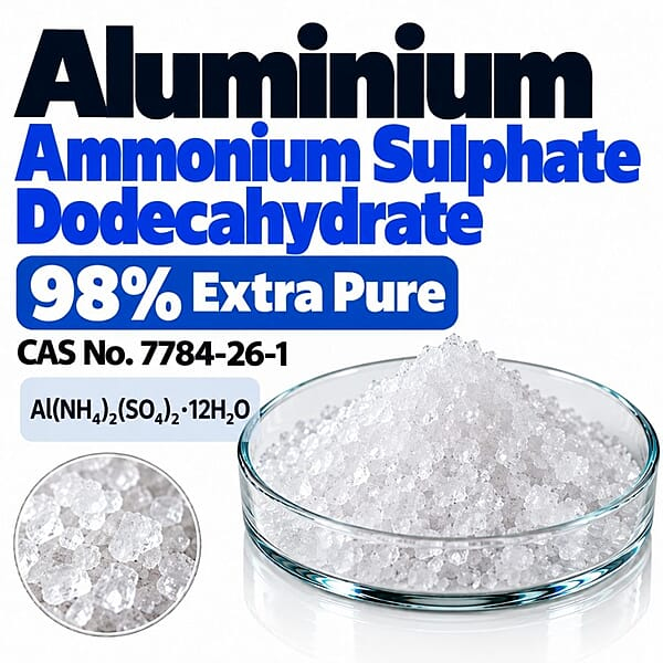 Aluminium Ammonium Sulphate Dodecahydrate 98% Extra Pure / CAS 7784-26-1