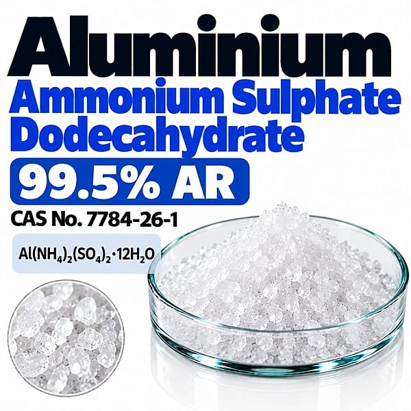 Aluminium Ammonium Sulphate Dodecahydrate 99.5% AR / CAS 7784-26-1