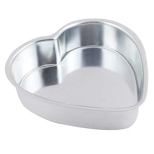 Aluminium Cake Mould Heart Shape Medium 7.5"