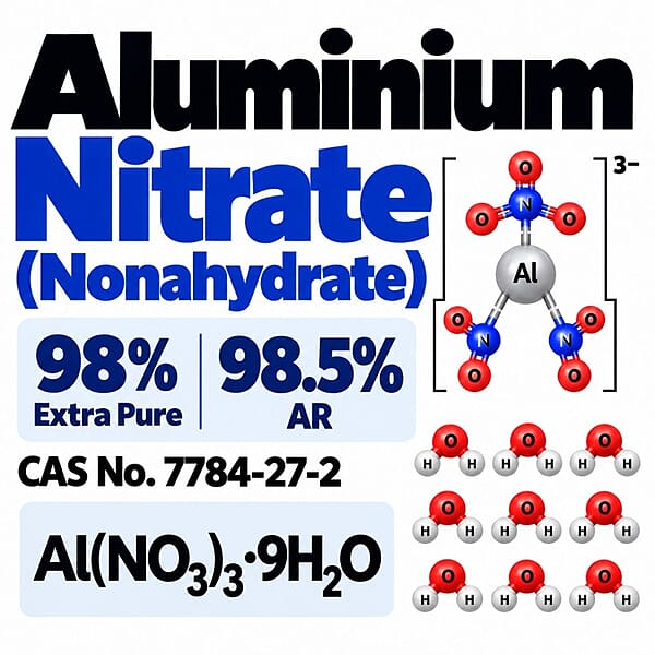 Aluminium Nitrate (Nonahydrate) 98.5% AR / CAS 7784-27-2
