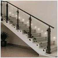 Aluminium Post Glass Railing