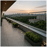Terrace Glass Railing