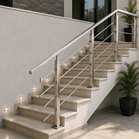 Square Pipe SS Railing