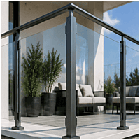 Aluminium Post Glass Railing
