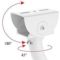 Dual CCTV Camera L-Shaped Mount Bracket, Adjustable with 1 to 2 Horizontal Cross Bar for Dome/IP/Surveillance Cameras