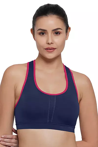 AMANTE Skins Solid Non Padded Non-Wired Scoop Neck Cami Bra 83001 MEDIEVAL BLUE XL