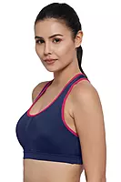 AMANTE Skins Solid Non Padded Non-Wired Scoop Neck Cami Bra 83001 MEDIEVAL BLUE XL