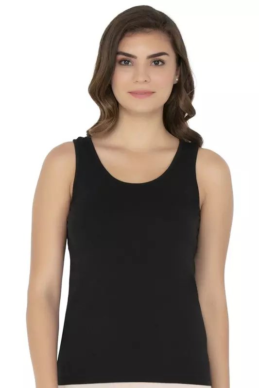 AMANTE Broad Strapped Body Hugging Cotton Tank Top 76801