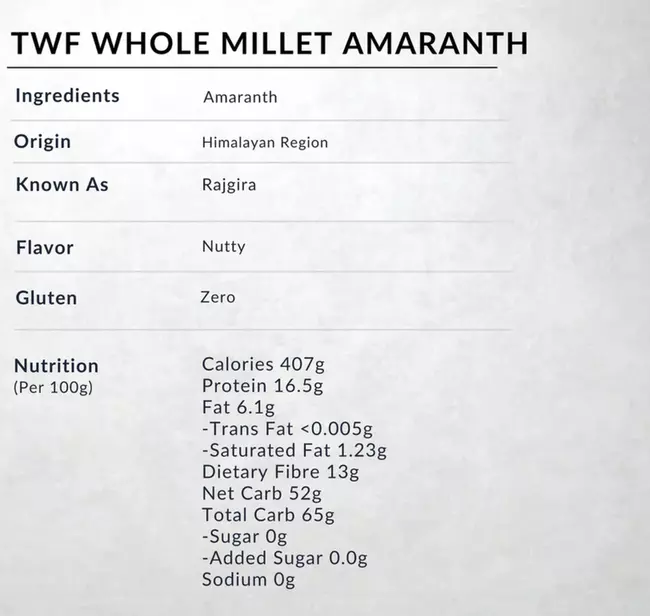 Amaranth Whole Millet (Gluten Free Millet)