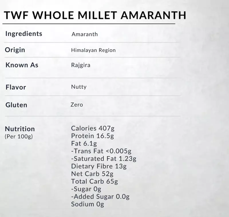 Amaranth Whole Millet 1 Kg - TWF