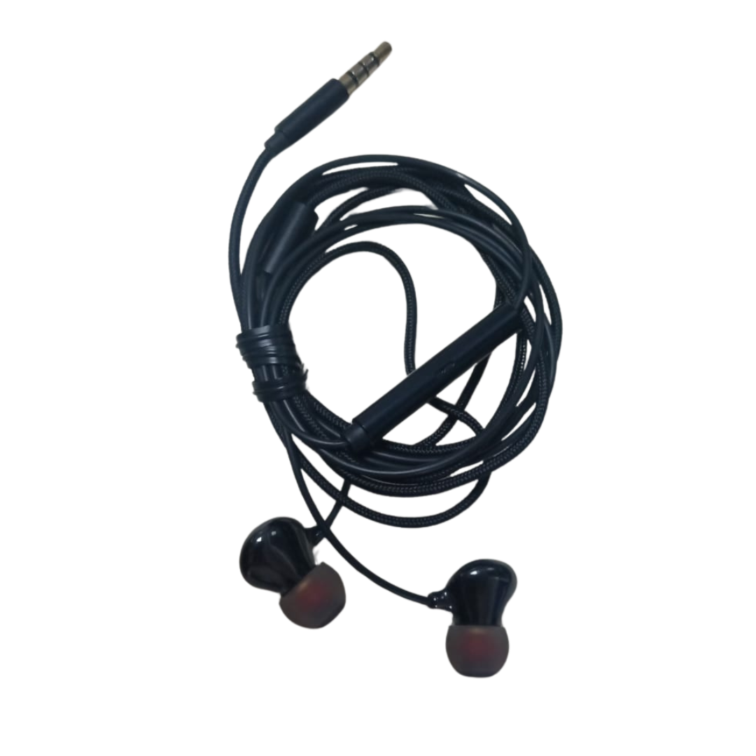 Wired Earphones with Mic | 3.5mm Jack | Tangle-Free Cable (Metallic ) Wired Earphones with Mic | 3.5mm Jack | Tangle-Free Cable (Metallic )