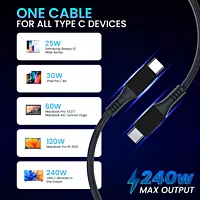 Champion USB Type-C to Type-C PD Fast Charging Cable (100W-240W Max) 480Gbps Data Transfer, Compatible with Windows & Mac Laptops, Tablets, and Smartphones-2M
