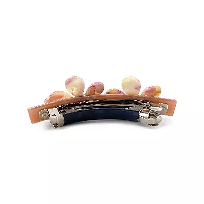 Elegant Amber Floral Hair Barrette Clip