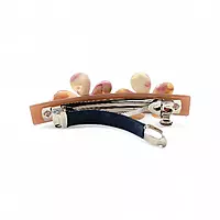 Elegant Amber Floral Hair Barrette Clip