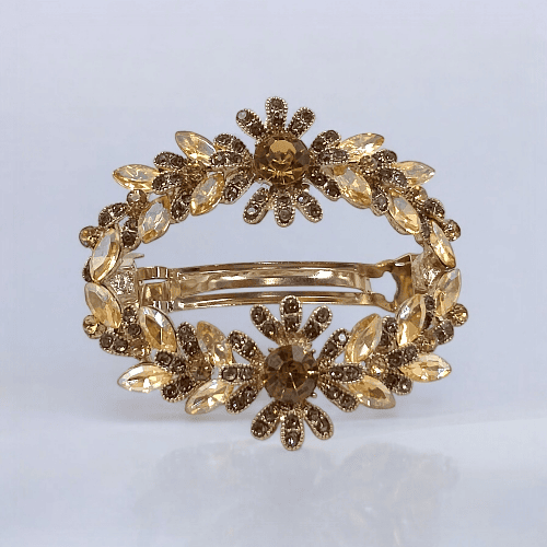 Amber Floral Barrette