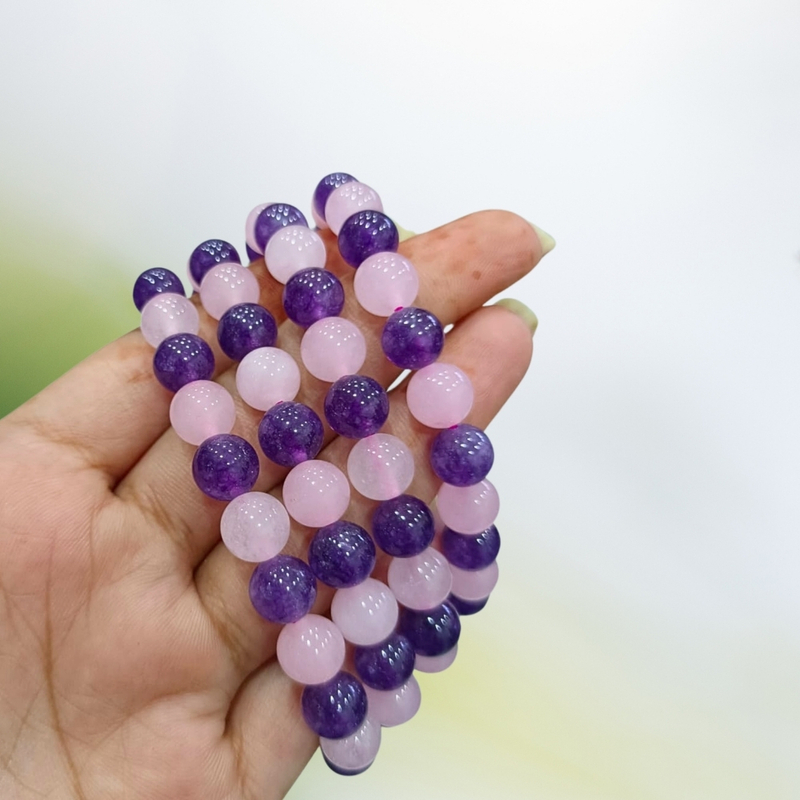 Amethyst + Rose Quartz Bracelet