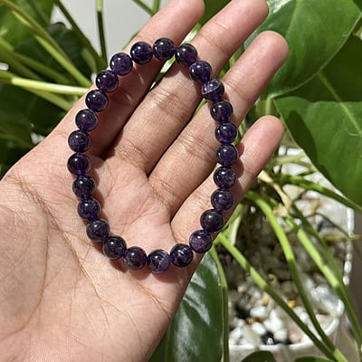 Amethyst 8mm crystal bracelet