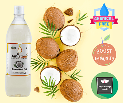 Amiztam Wood Pressed Coconut Oil 500ml Amiztam Wood Pressed Coconut Oil 500ml