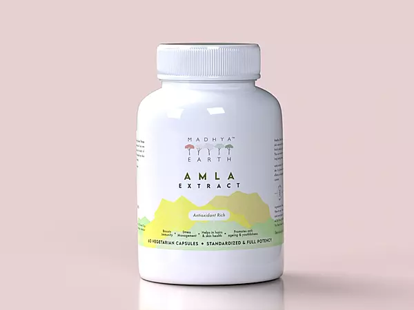 Amla Extract Veg Capsules 60pcs - Madhya Earth