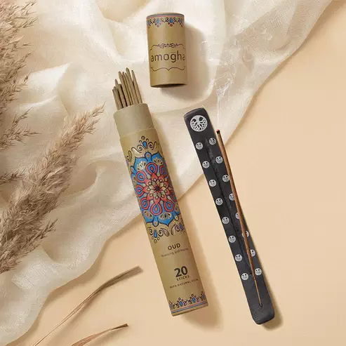 Iris Amogha Masala Incense Sticks with Holder OUDH