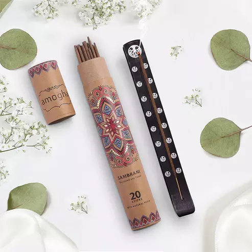 Iris Amogha Masala Incense Sticks with Holder SAMBRANI