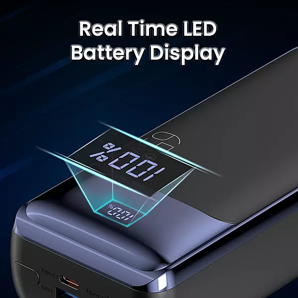 Portronics Ampbox 27K Power Bank – 27000mAh | Laptop Charging | LED Battery Display | Safe & Smart Charging | Portable Charger