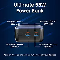 Portronics Ampbox 27K Power Bank – 27000mAh | Laptop Charging | LED Battery Display | Safe & Smart Charging | Portable Charger
