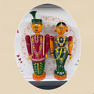 Anant Bandhan - Handcrafted & Personalized Anniversary Wall Frame with Wedding Dolls