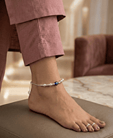 925 Silver Guardian Snake Anklet Pair